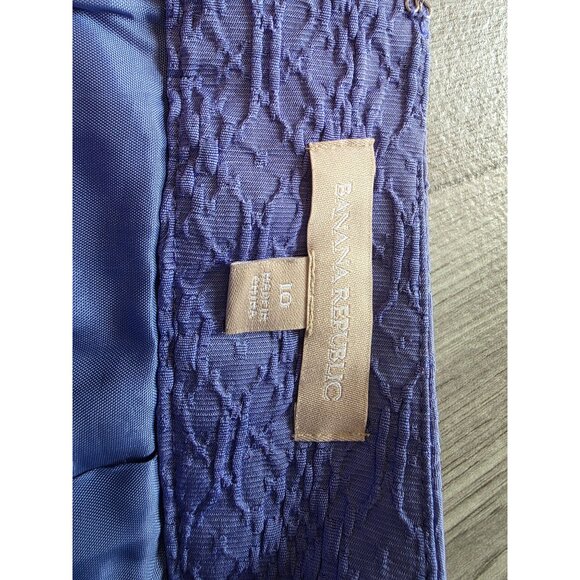 Banana Republic Womens Purple Textured Pencil Skirt Size 10 Cotton Blend - Picture 4 of 6